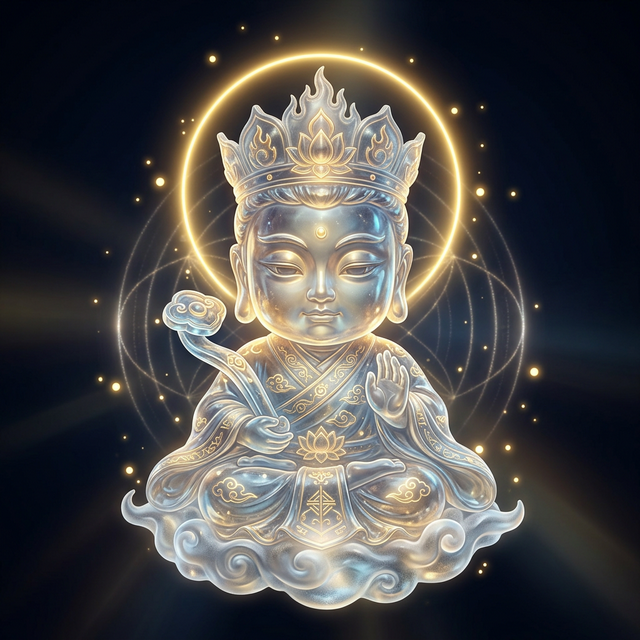 Lingbao Tianzun, the Heavenly Lord of Spiritual Treasures - deity portrait